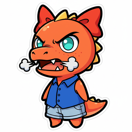 Cartoon Dino - Angry