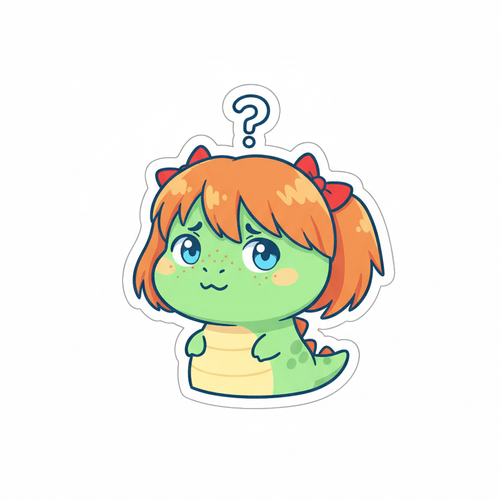 Cartoon Dino - Confused