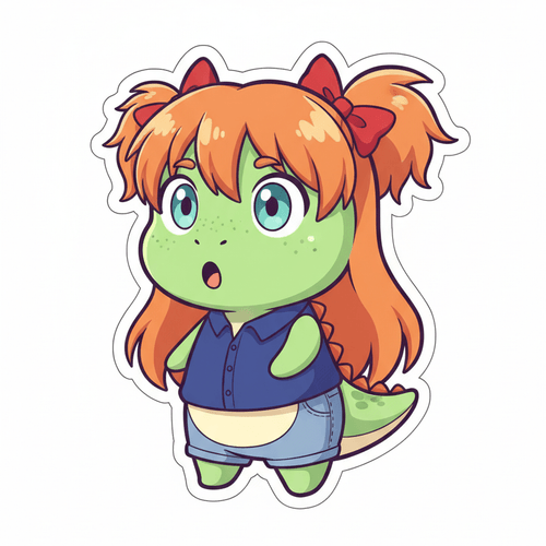 Cartoon Dino - Surprised
